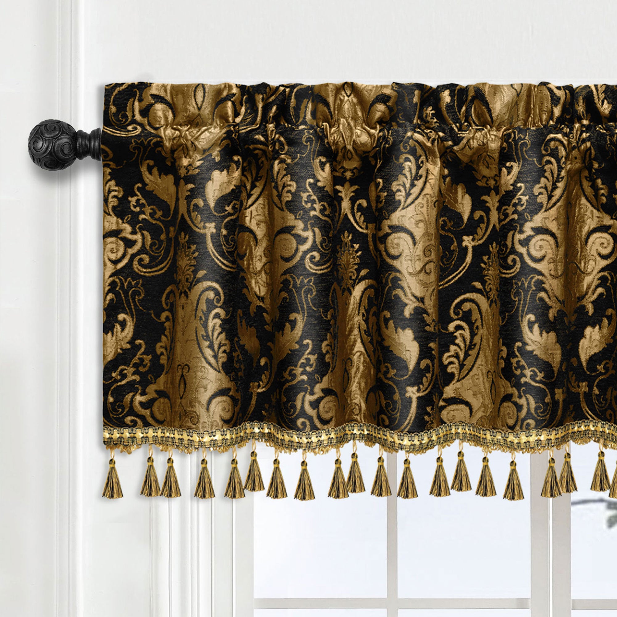 Black valances deals