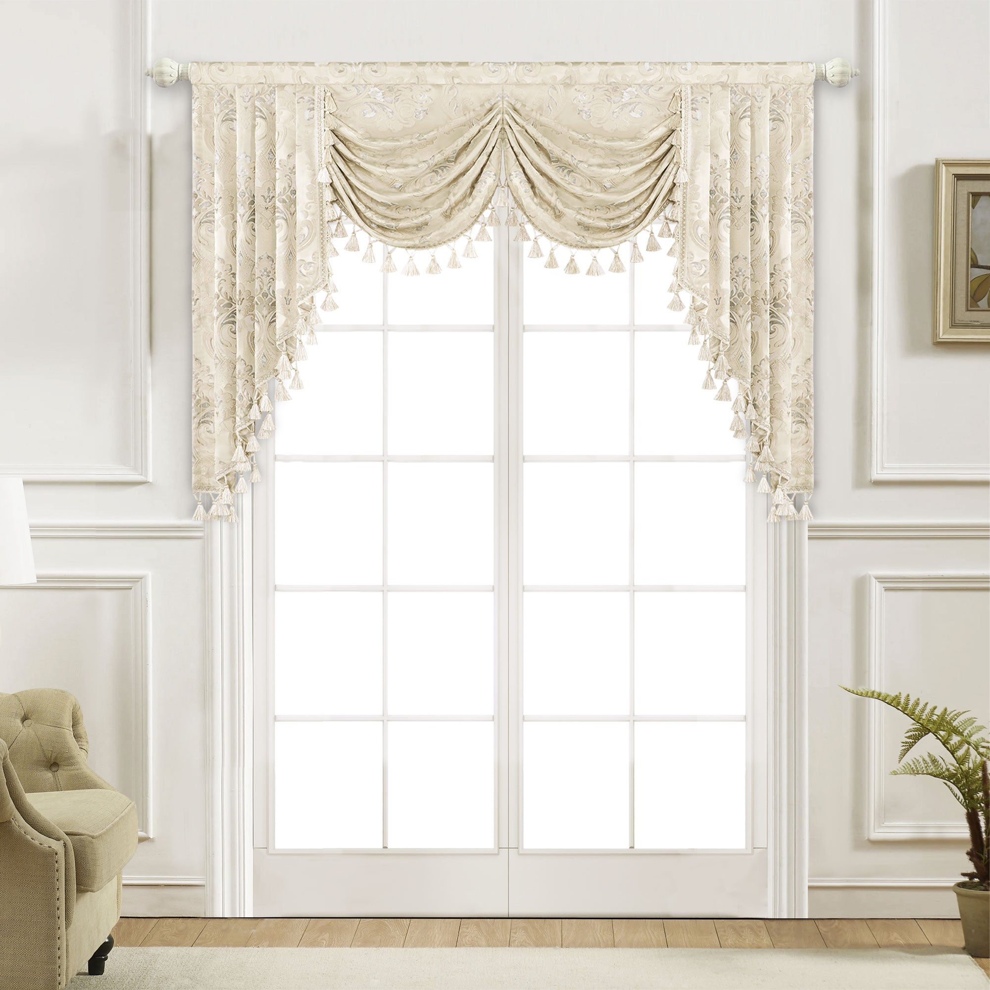 Swag on sale valance curtains